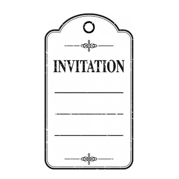 Timbro in legno - ARTEMIO - Invito - 6,5 cm x 4 cm - Vintage - Autentico