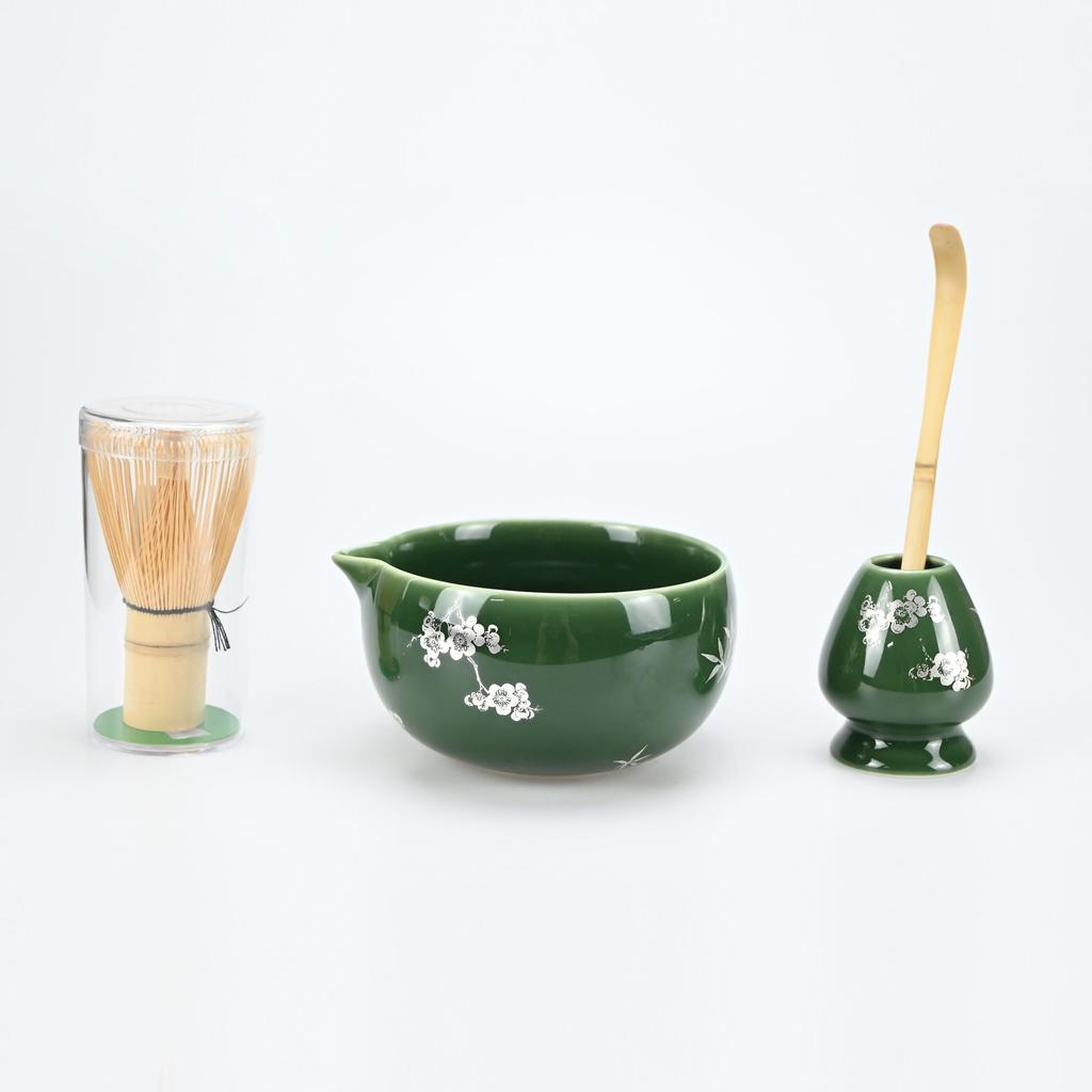 4pcs/set Easy To Clean Matcha Tea Set With Tool Rack, Including Bowl, Whisk, Spoon, Great Gift For Ceremony, Traditional Japanes