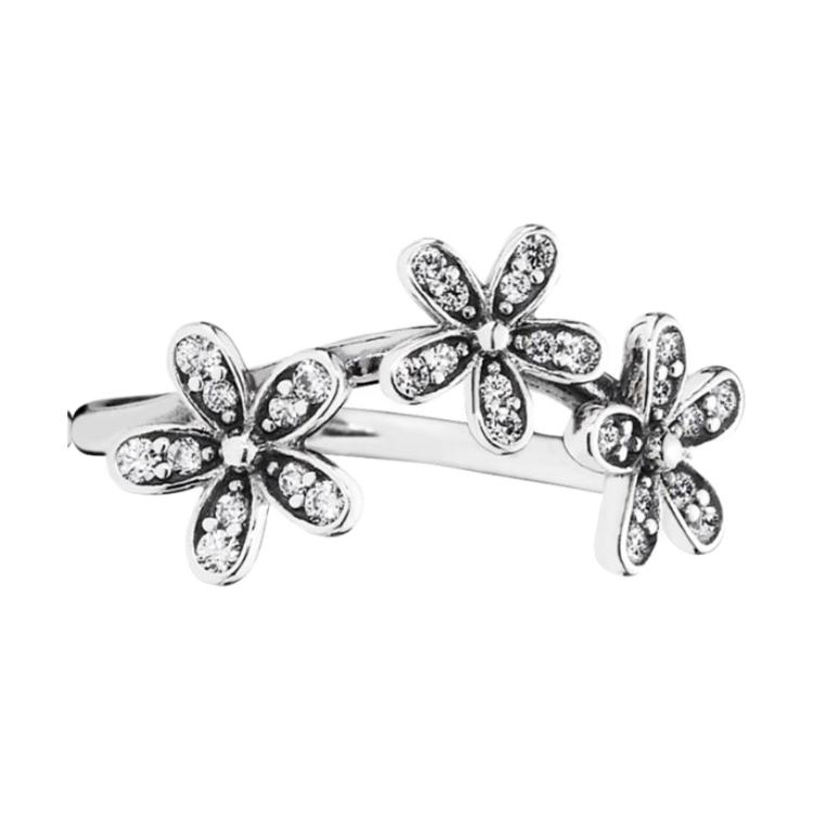 Pandora Floral Decorative Design Silver Ring Women rings 190933CZ Box,50