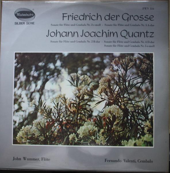 LP Record JOHN WUMMER FERNANDO VALENTI Friedrich Der Grosse Johann Joach PWN334 WESTMINSTER Germany Classical Used