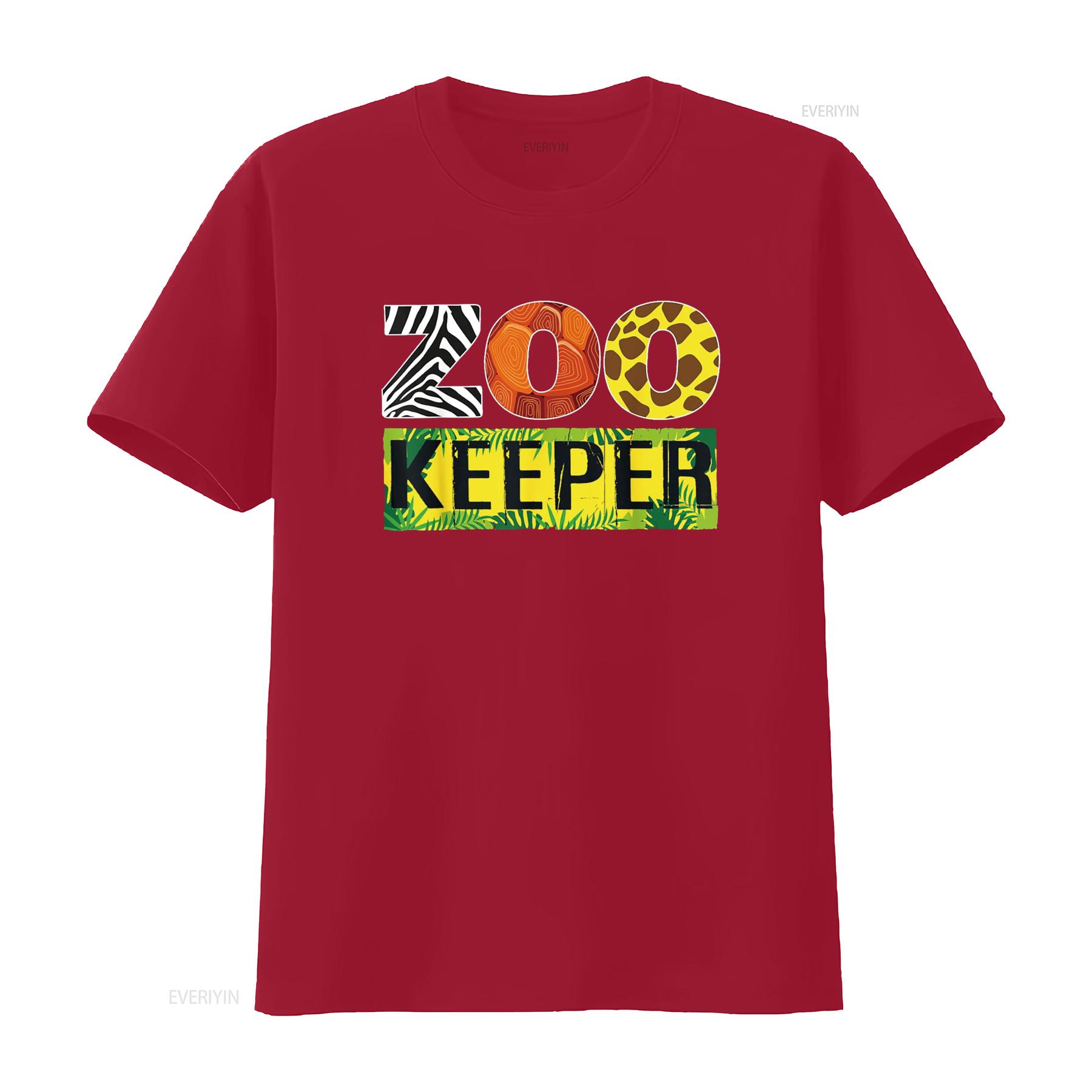 Zoo Keeper Costume Adult Halloween Party Safari Zookeeper T Shirt vintage Washed homme Breathable Stretched Unisex streetwear S