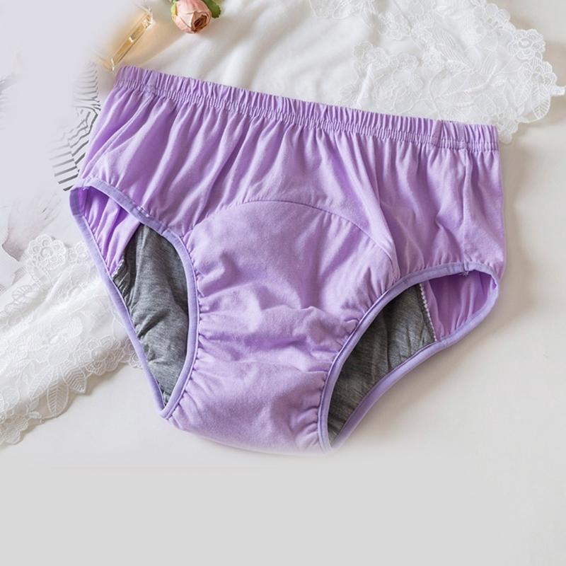 Breathable Washable Adult Incontinence Underwear For Seniors Absorbent Leakproof Cotton Underwear Discreet Comfort Wear