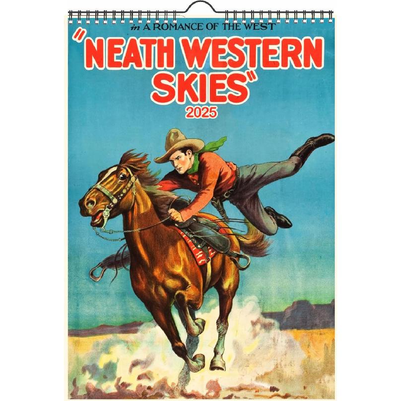 2026 Wall Calendar [12 pages 8 x12 ] Early Westerns Vintage Movie Posters Wild West Cowboys