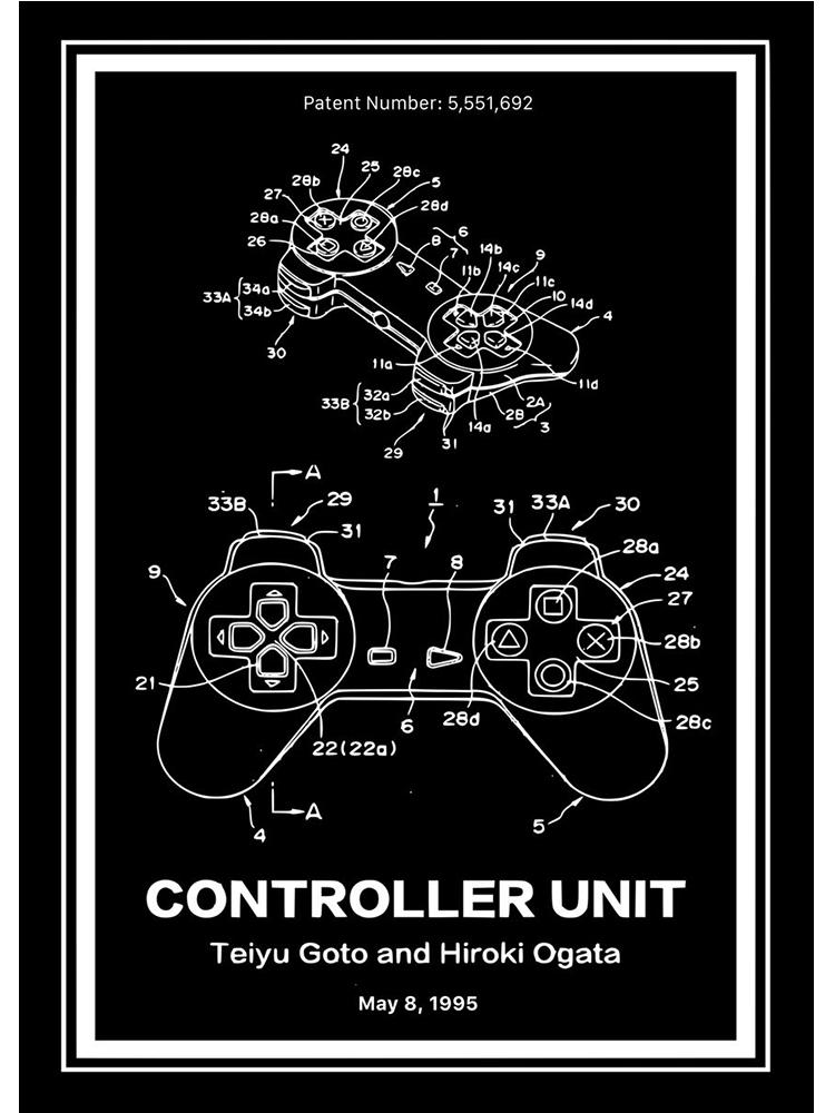 Vintage Musical Instrument Patents Posters Canvas Painting Guitar Saxophone Boombox Video Game Machine Wall Art Room Home Decor