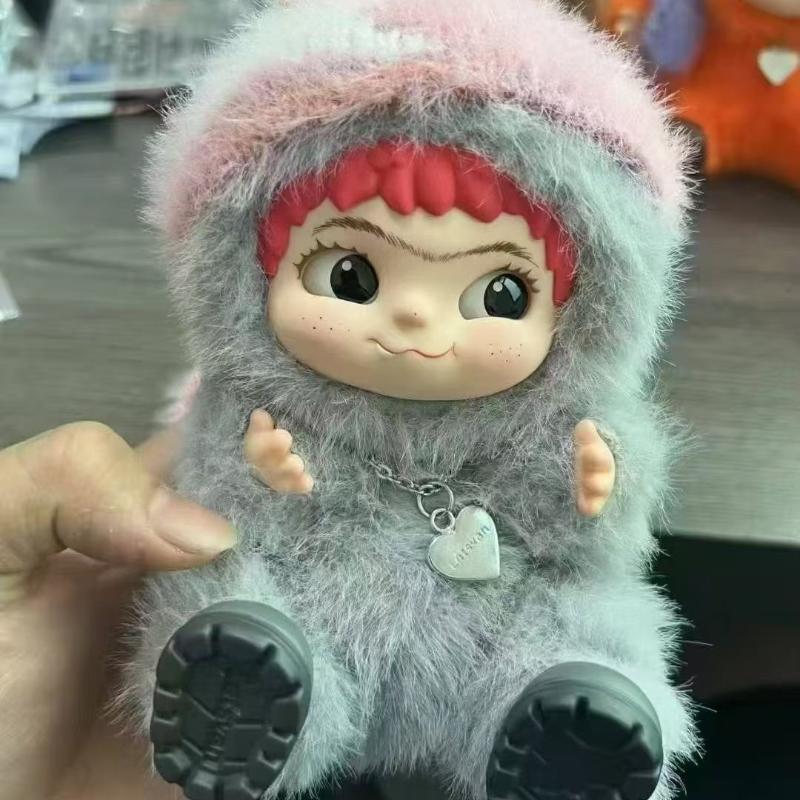 1Pcs Kawaii Action Figure Gift Wakuku Fuzzy Trendy Fun Party Series Blind Box Cute Plush Doll Ornament