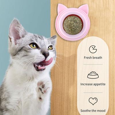 Pet Stuff Healthy Cat Catnip Toys Ball Cat Candy Licking Snacks Catnip Snack Nutrition Energy Ball Kitten Cat Toy Cat Supplies