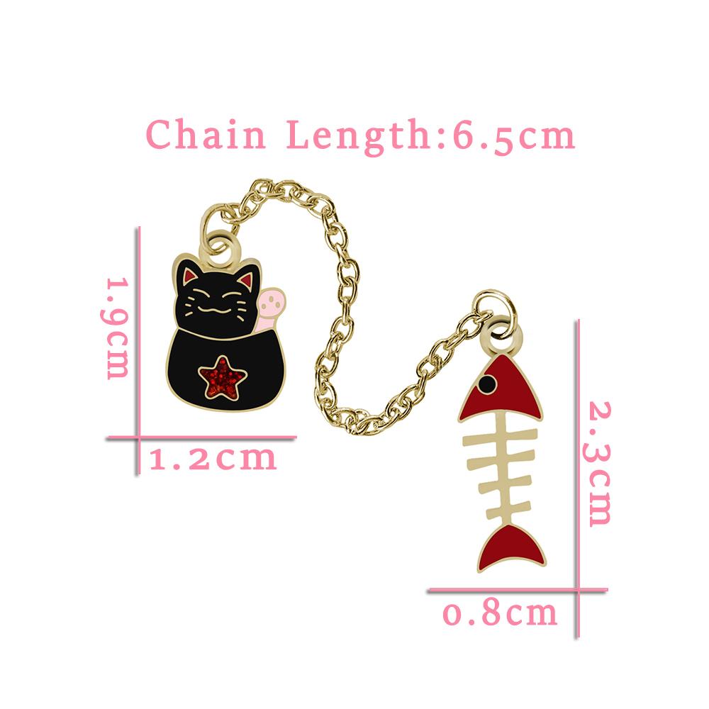 Various Custom Enamel Pins Creative Cartoon Brooch with Chain Unique Decorative Clothes Bags and Hats Accessories Gifts for Kids