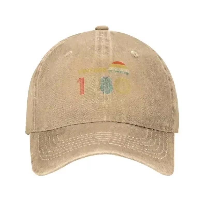 Vintage 1980 Original Parts Baseball Cap Washed Denim Sun Protection Adjustable Hat