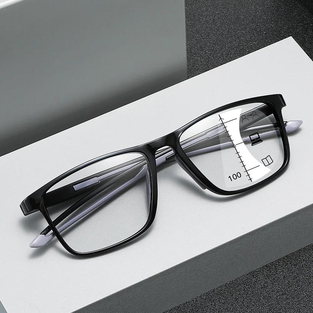 Improved Multi Focus/anti Blue Light Sports Reading Glasses Dual-use Presbyopia Glasses Silicone Nose Pad Reading Glasses