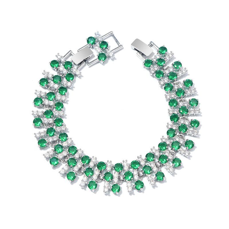 

Новый европейский и американский роскошный цветочный браслет из циркония высокого класса, изысканный и элегантный, не выцветающий для женщин