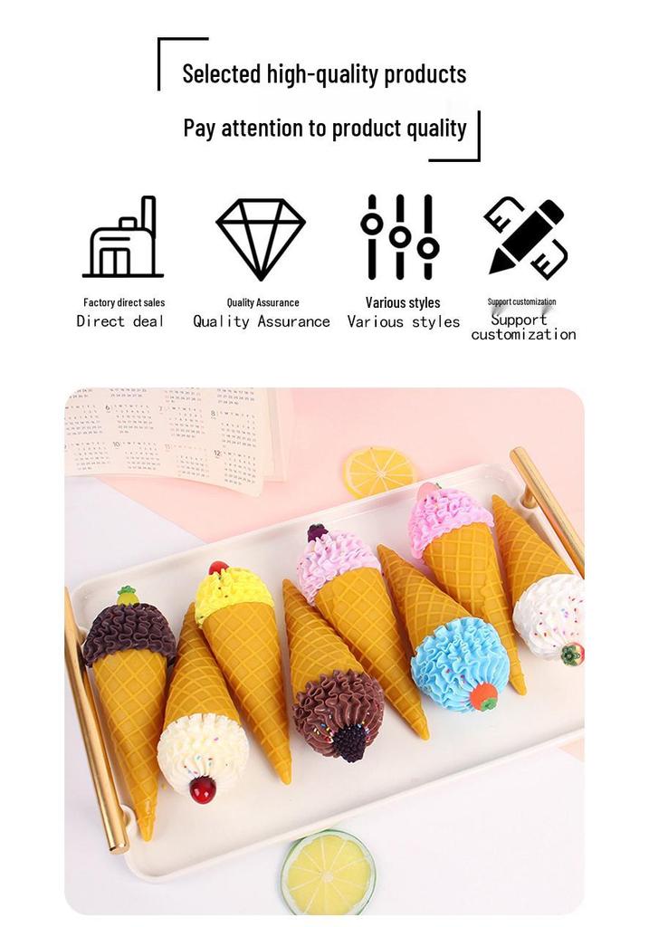 Waffelhörnchen-Modell - Dekorationsobjekt für gefälschtes Eisgeschäft, DIY-Handspielzeug.