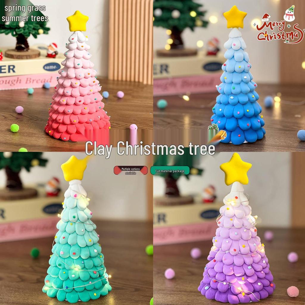 Ultra-Light Clay Christmas Tree DIY Kit for Adults & Kids