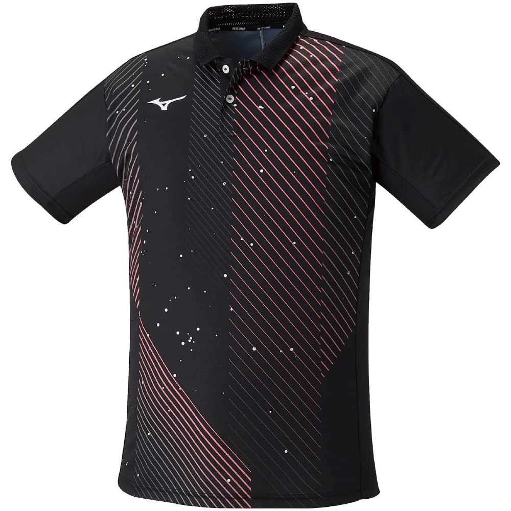 

Теннисная одежда Игровая рубашка Впитывающая пот Быстросохнущая Dynamotion Fit 62JA2004 Черный x Неоновое пламя L [Mizuno]