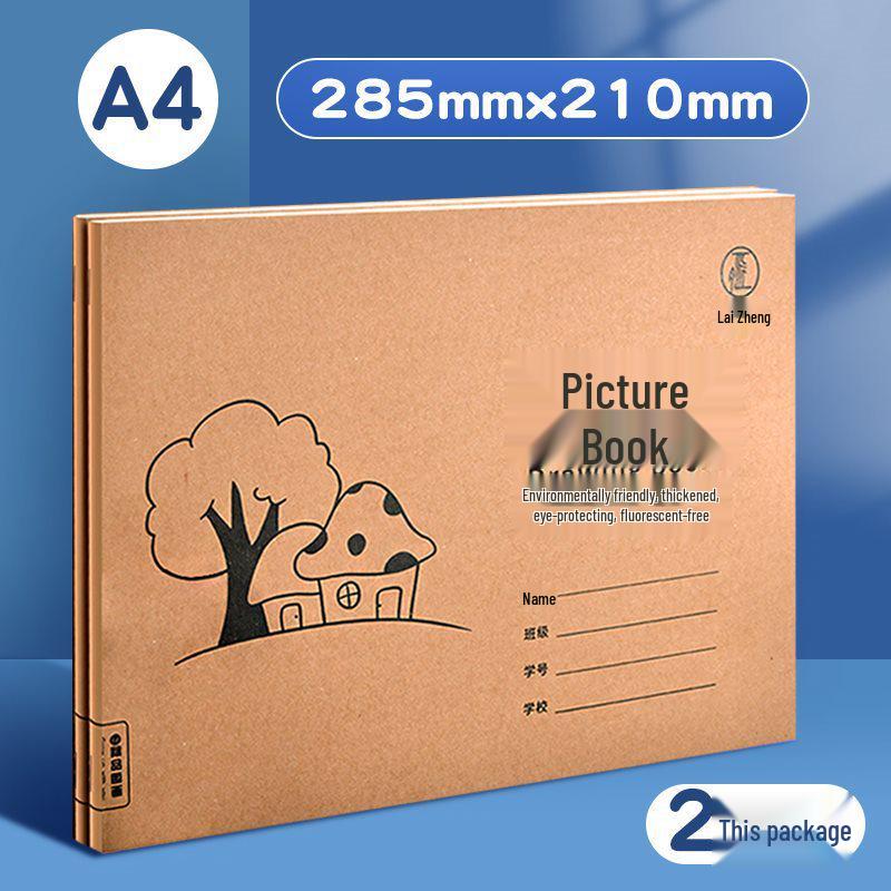 Children's A4 Blank Sketchbook for Beginners - Ideal for Drawing and Painting in Kindergarten and Elementary School Art Classes