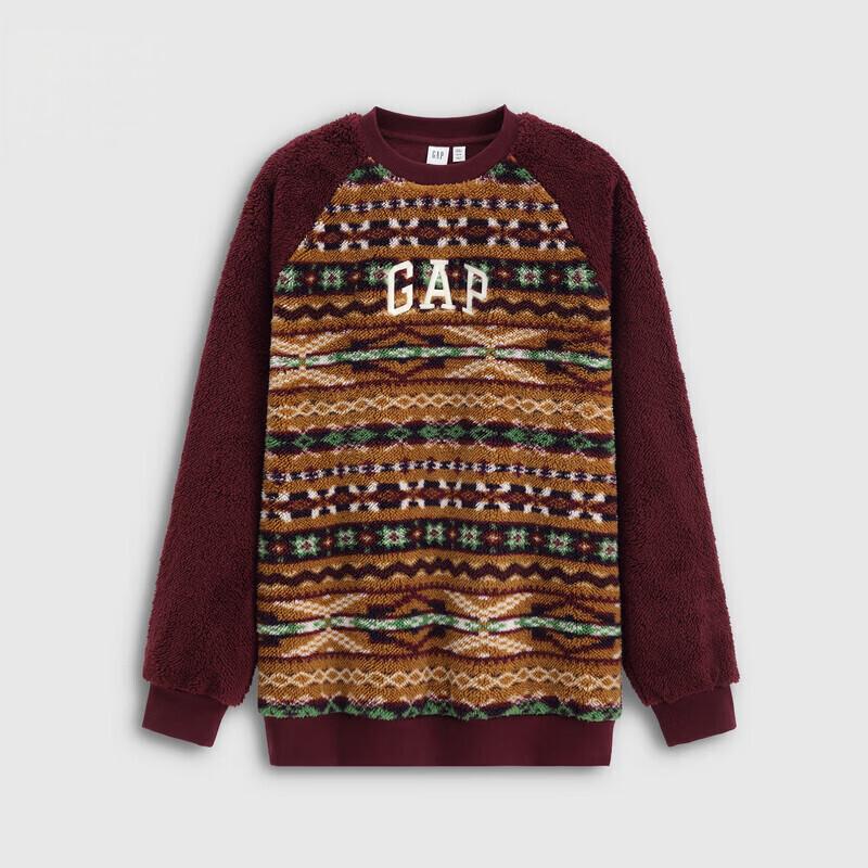 GAP Unisex Winter Logo Heavyweight Sherpa Raglan Sweatshirt