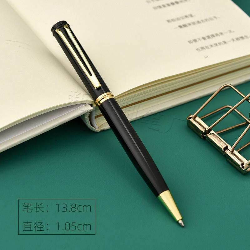Black Metal Ballpoint Pen, Black Signature Pen, Business Advertising Pen Gift Pen Office Supplies