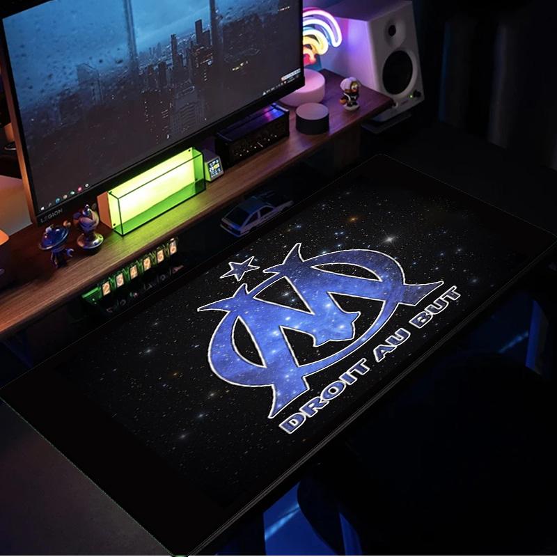 Stars Guide Olympique Marseille mouse pad, rubber base, esports desk mat, mouse pad for gamers and office use, gaming desk , easy to clean mat