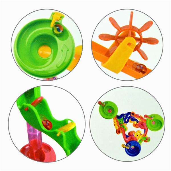 105/109Pcs Diy Marmor Bau Rennstrecke Bausteine Kinder Labyrinth Ball Rollen Spielzeug Weihnachten