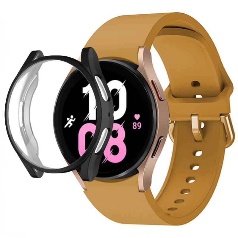 Silicone Strap+TPU Case for Samsung Galaxy Watch 5 44mm 40mm/4 44mm 40mm Sport Wristband for Samsung Watch 5/4 Protective Shell