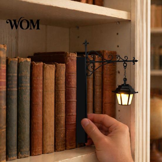 Innen-Akzentbeleuchtung für Nischen Geister-Bücherregalleuchte, Dekorative Retro-Laterne Bibliotheksdekor, Warme LED Dunkel-Akademisches Zimmerdekor Leselampe