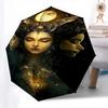 1pc Moon Goddess umbrella with 8 iron ribs and a plastic handle, automatic opening and closing, and daily use.1078