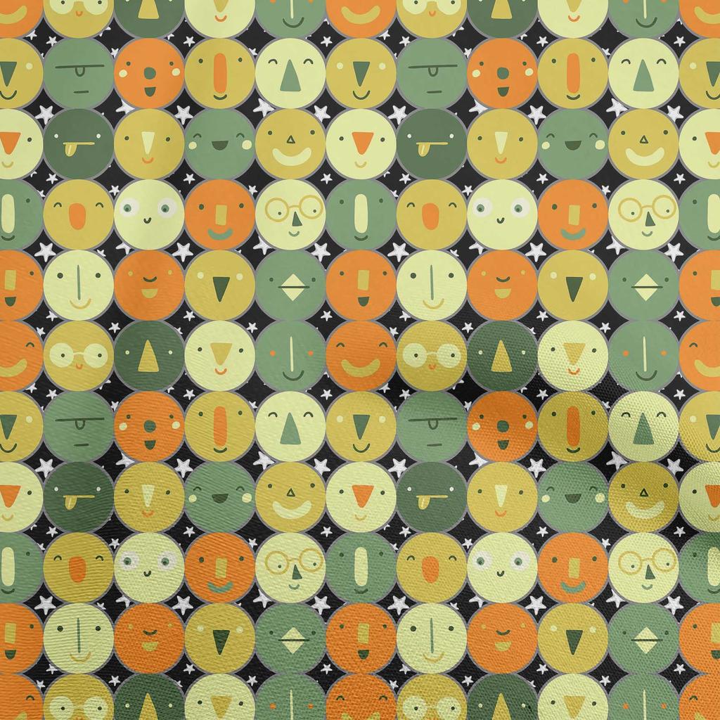 oneOone Bavlněný Flex Tmavě Broskvový Látka Dětské Kruhové Prošívací Potřeby Potisk Šicí Látka Na Metráž 40 Palců