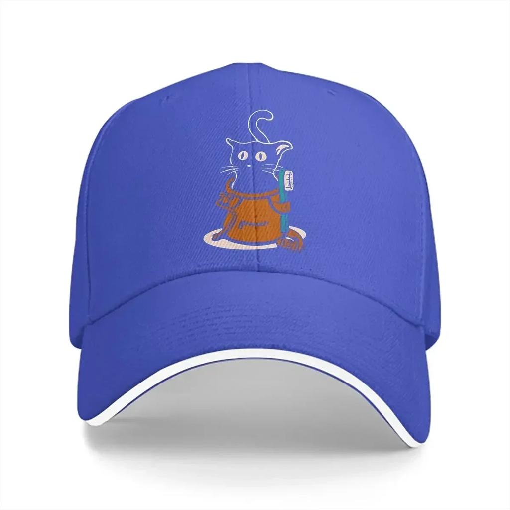 Pure Color Dad Hats Cat In A Chalk Bag Mens Hat Sun Visor Baseball Caps Mountain Climber Peaked Cap
