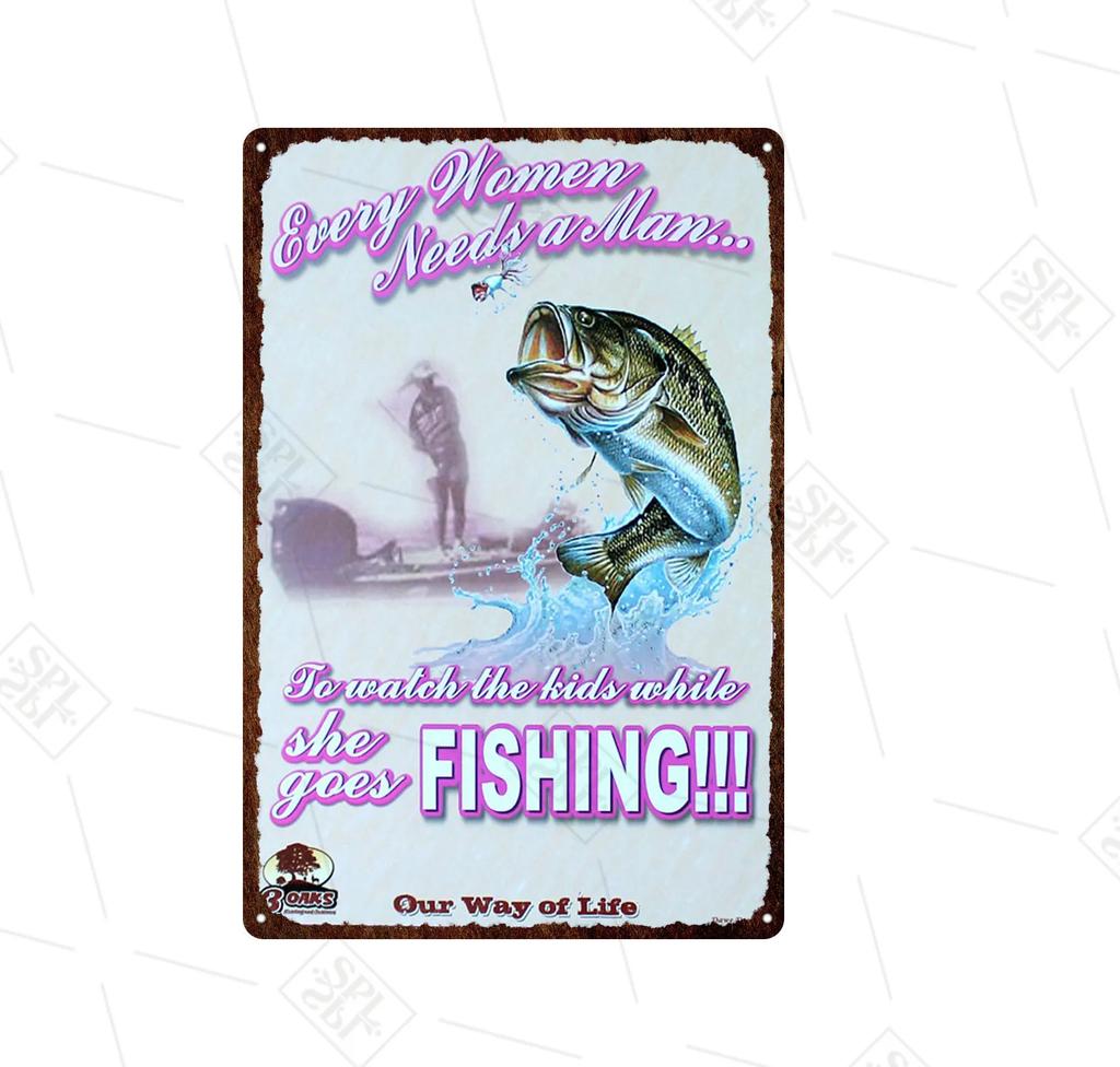 Animal Metal Sign Vintage Forest Park Doorplate Cat Bird Metal Tin Plate Fishing Plaque Bar Wall Sticker Farm Home Decoration