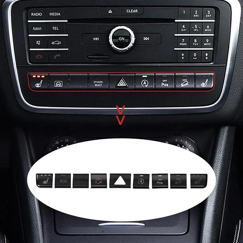 Car Console Air Conditioner Function Buttons Trim Sticker For Mercedes Benz GLA X156 CLA C117 A B Class W176 W246 2013-2017