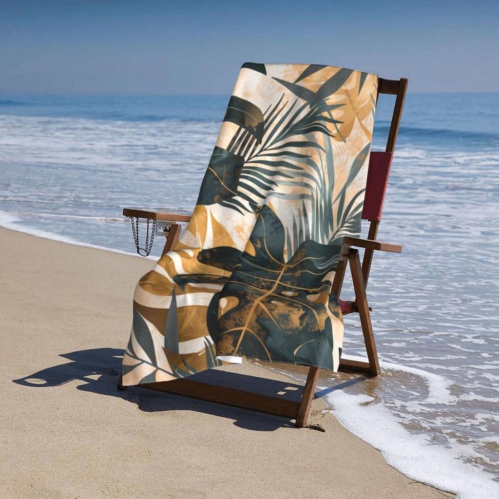 Coconut tree Leaves Beach Towel for family friends Gifts Towel Quick-Dry Towel For Bath Yoga Tourism Beach GYM Camping Swimming