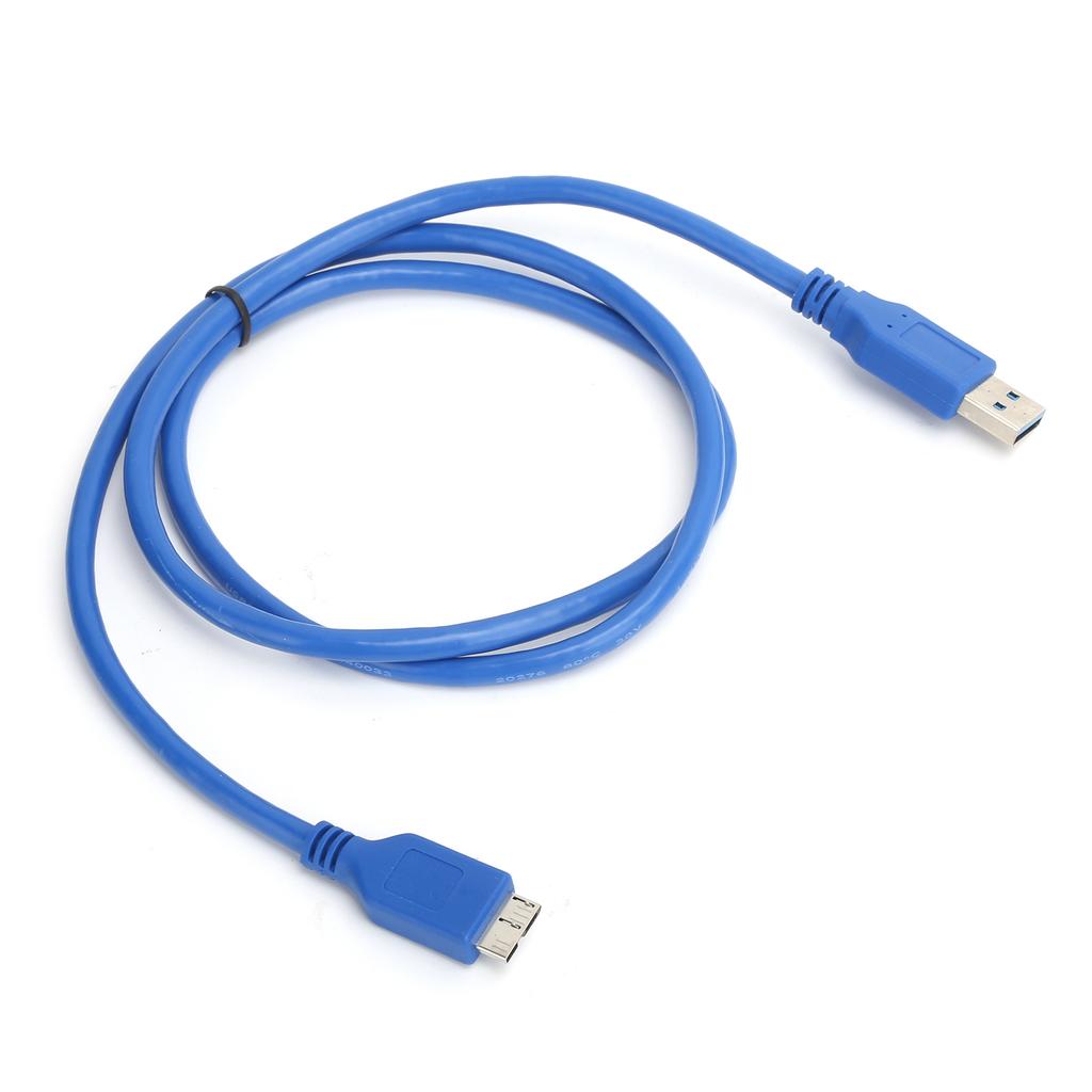 USBA to MicroB Cable USB3.0 External Hard Drive 5Gbps Transmission Adapter Cord Blue(1 Meter )