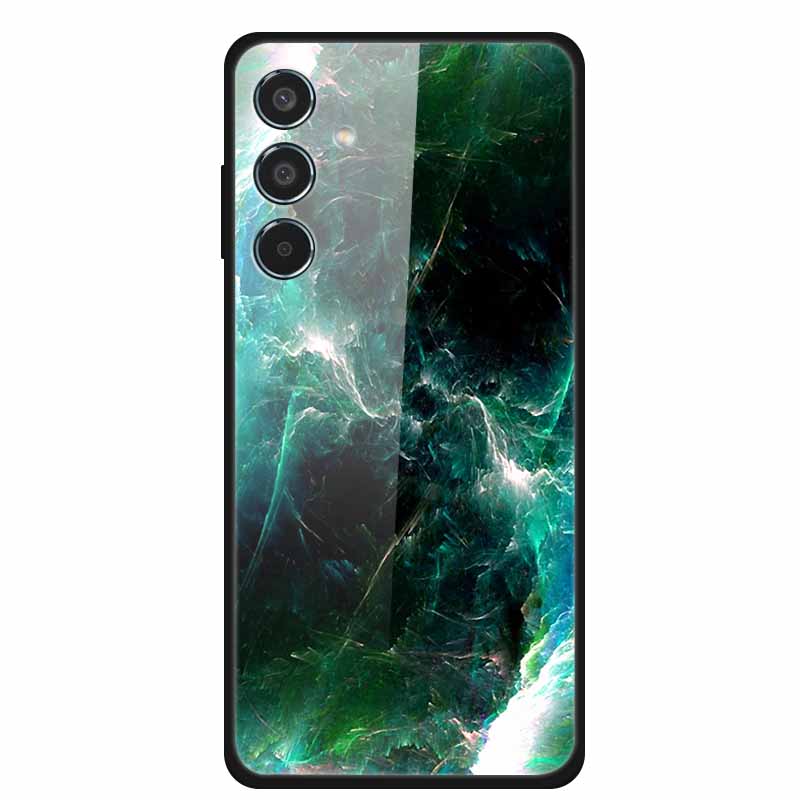 Tempered Glass Case For Samsung S25 Plus Case S 25 Plus Hard Back Cover For Samsung Galaxy A16 M55 A55 Phone Case Soft Bumper