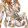 2PCS Women Blazer Suit Lapel Jacket Coat + Pants Co-ord Set Formal Office Outfit