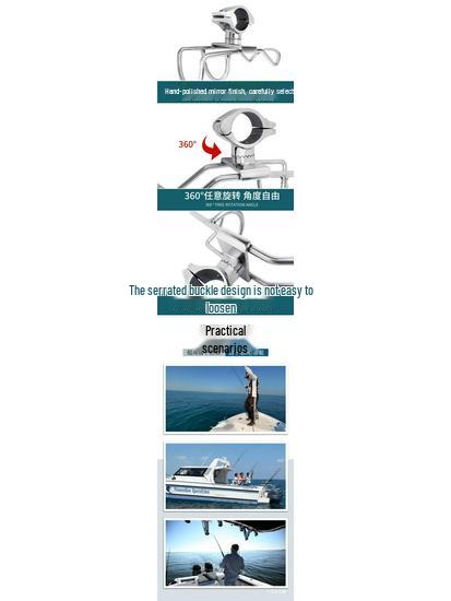 316 Edelstahl Marine Angelrutenhalter für Yacht Trolling