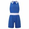 Boxen Outfit Ärmellos Racerback Tanktop Set Kontrastbesatz Zweiteilig Workout