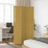 3 Panel Room Divider Brown Solid Wood Paulownia