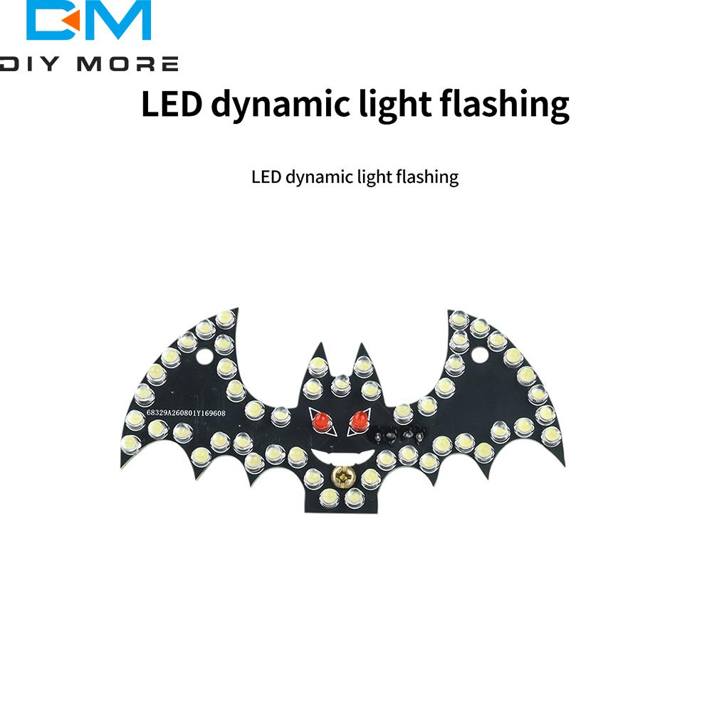 Bat LED Light DIY Soldering Kit Type-C DC 5V Touch Switch 3 Dynamic Lighting Beginner Electronic Welding Practice For Halloween