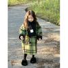 Cappotto di lana autunnale/invernale per bambine Blazer di lana oversize elegante foderato in pile per bambini
