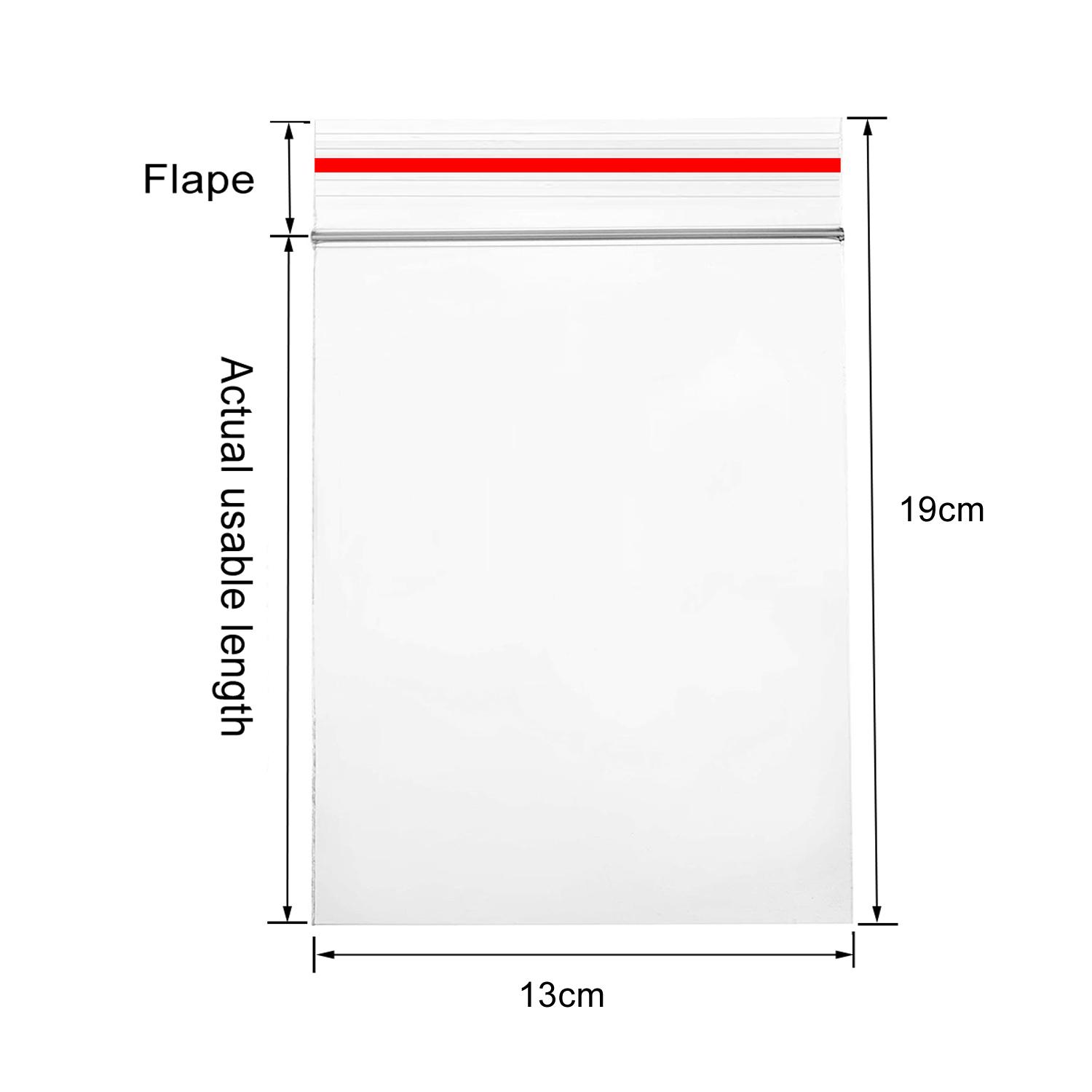 

100 шт., самозапечатывающиеся прозрачные целлофановые пакеты, закрывающиеся пластиковые полиэтиленовые пакеты с застежкой-молнией с красными краями, полиэтиленовые пакеты для фотографий, открыток, ювелирных документов, хлебобулочных изделий, печенья, конф