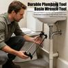 1/2Pcs Sink Wrench Long Pole Labor-Saving Design 6 in 1 Double-Head Faucet Wrench High-Strength Carbon Steel Multifunctional Plumbing Tool