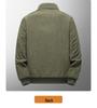 Men's High-End Fleece-Lined Corduroy Jacket - Loose, Casual, Warm Outerwear for Autumn and Winter.