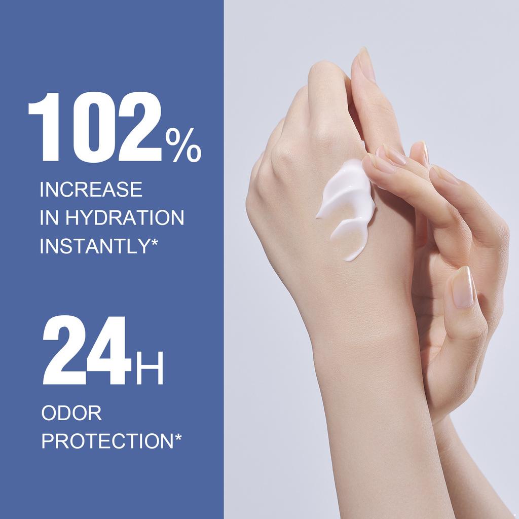 24H Odor Protection Cream - Natural Plant Based Body Deodorant for Men & Women, Alcohol-Free & Moisturizing, 1 Piece