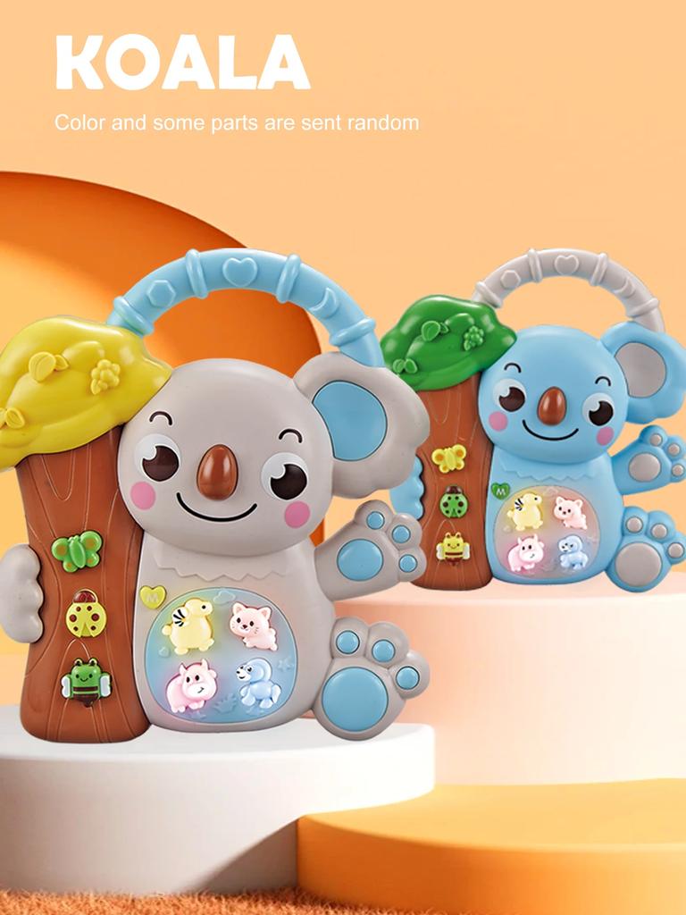 Electronic Koala Piano Finger Keyboard Elephant Cartoon Animal Lights Music Multi-Mode Sound Effect Kids Education Toys Gifts