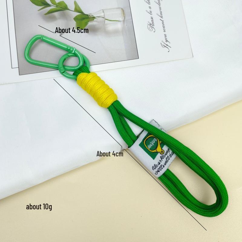 Keychain Lanyard: Color Block Knotted Woven Anti-Lost Phone Case Wrist Strap and DIY Jewelry Key Ring.