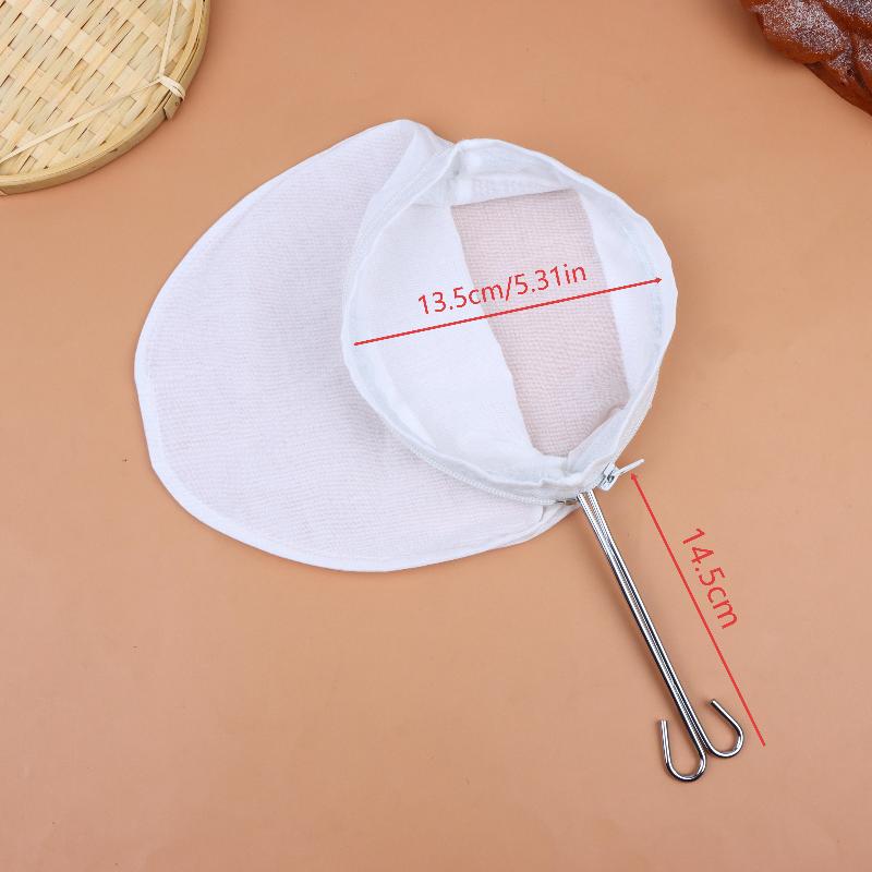 Filtro de Té Reutilizable de Algodón Fino con Mango Desmontable de Acero Inoxidable para Té con Leche Café Té de Frutas Cafetería Casera Preparación de Bebidas