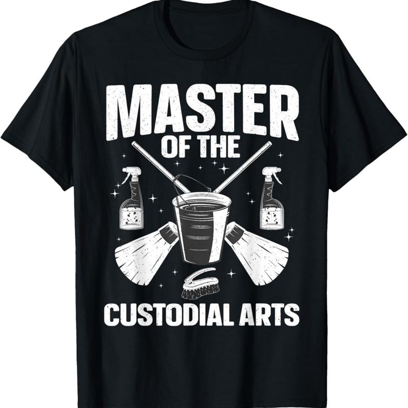 

School Custodian Design For Cleaning Janitor T Shirt - Men s Summer Cotton Graphic Tee S разноцветный