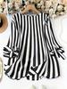 Ladies' Summer Striped Seven Quarter Sleeve Casual Shirt