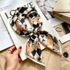 Spring and Autumn thin flight attendant occupation small scarf headscarf small square scarf female foreign style literary Korean versatile cartoon sil