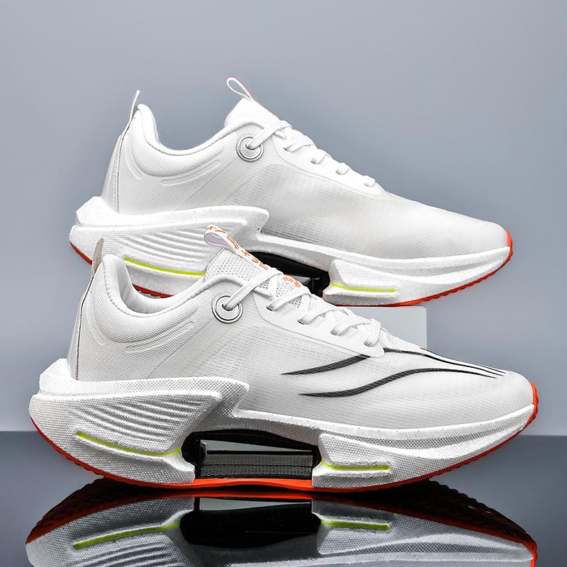 Carbon Plate Air Cushion Men Sports Running Shoes Marathon Breathable Lightweight Women's Comfortable Athletic Nonskid Sneakers