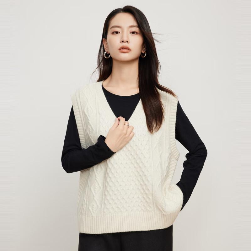 Elva' Island Women's Diamond Knit V-Neck Vest